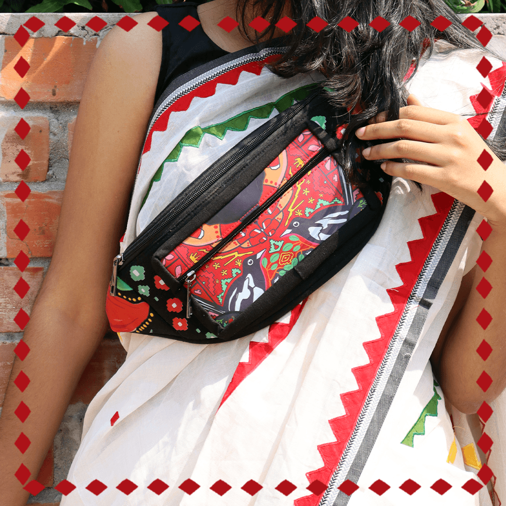 Black Fanny Pack By Paintink