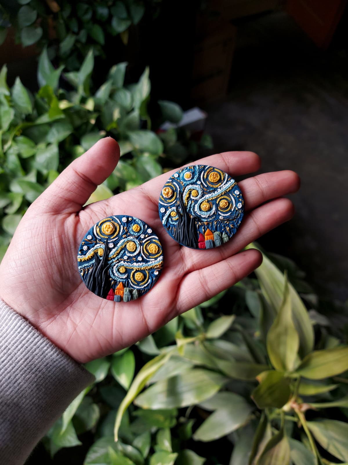 Van Gogh Inspired Earrings By Uronto Arshola