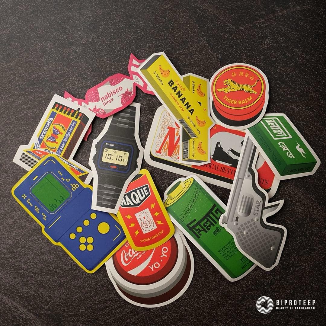 Printed Sticker Set By Biproteep