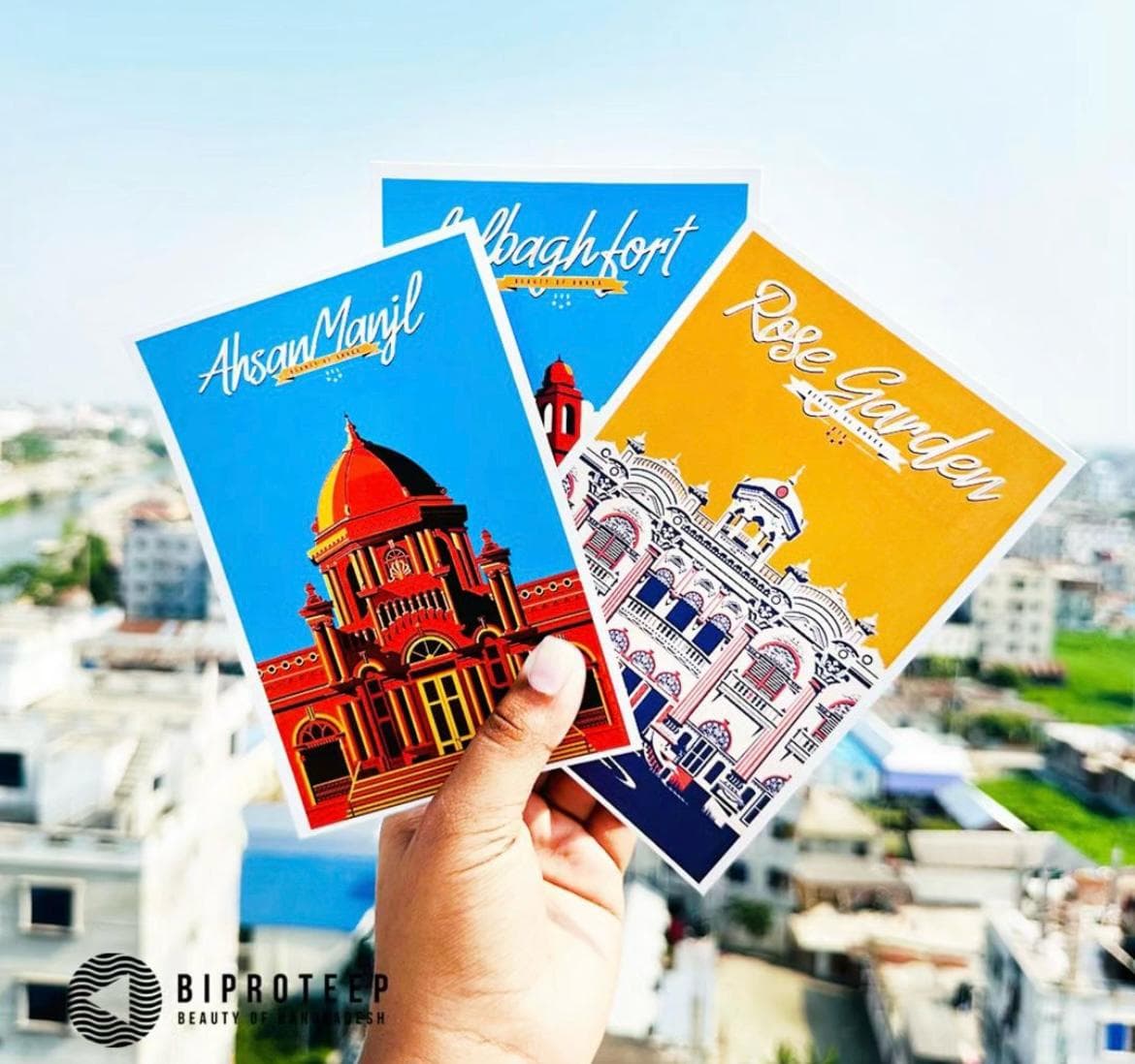 Printed Rose Garden Postcards By Biproteep