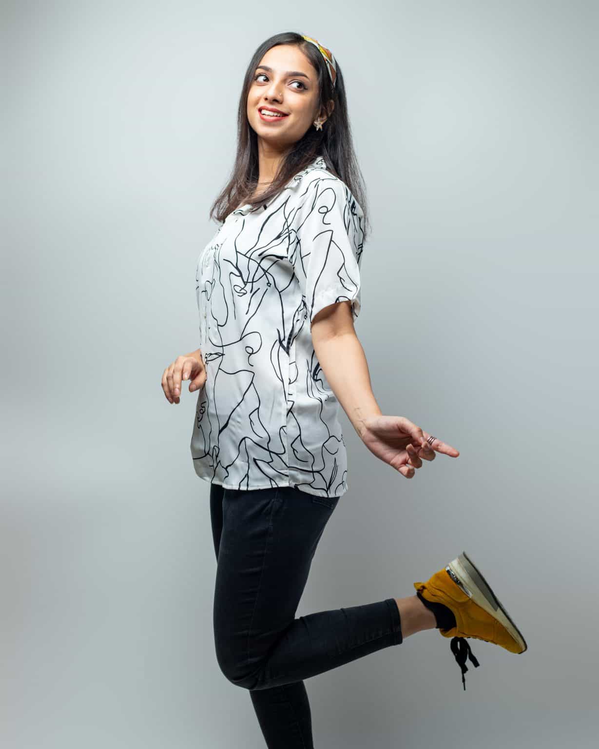 Scribble-Printed Shirt By Gorur Ghash